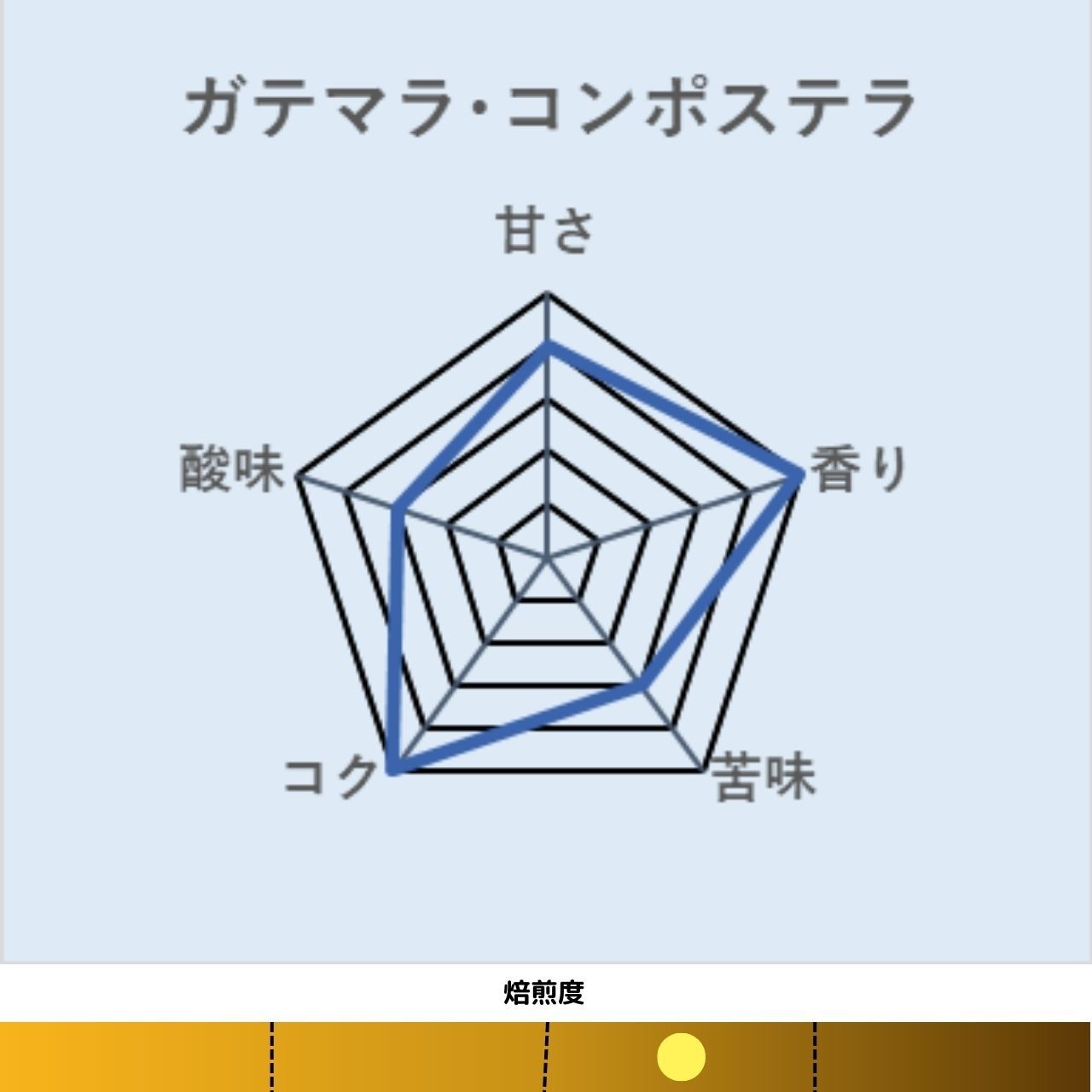 ガテマラ・コンポステラ 中深煎り【岳山珈琲】